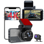 4K Driving Recorder Ultra HD Front And Rear Dual Camera Night Vision Parking Surveillance GPS Reversing