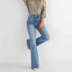 Fashion Slim Stretch High-waisted Boot-cut Pants Jeans